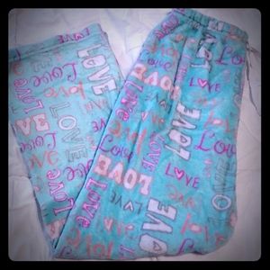 Fuzzy pajama pants